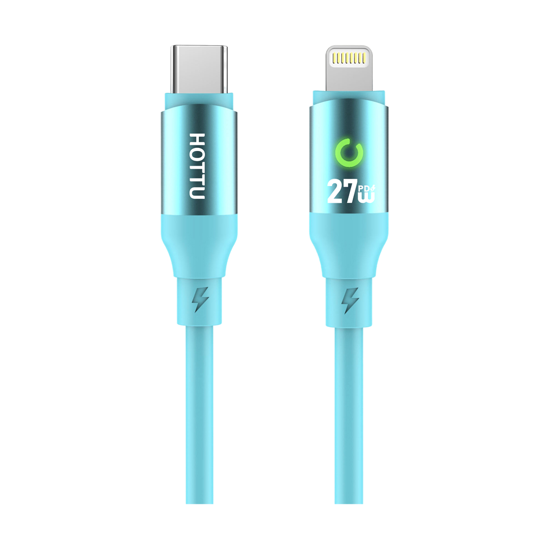 HOTTU CTL19  Fast Charging Cable – 27W Aluminum Alloy + Silicone
